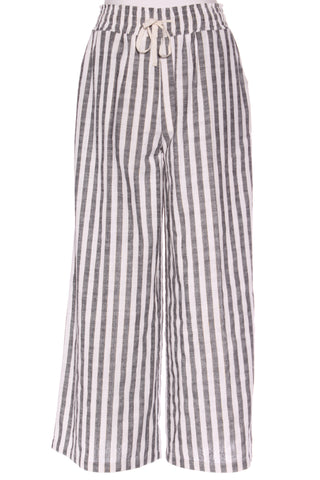 TWO BY TWO - Gold thread stripe linen wide leg pant! 12