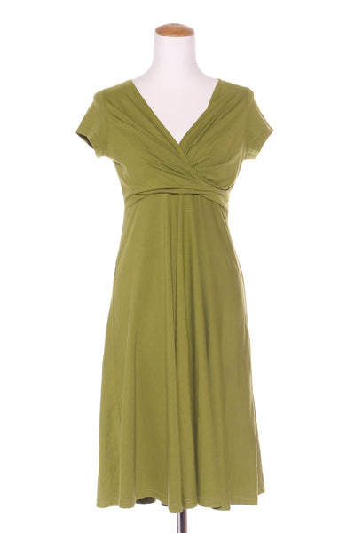 DE NADA (NZ) "Dreamstate" Twist front moss green dress! 12