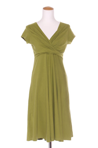 DE NADA (NZ) "Dreamstate" Twist front moss green dress! 12