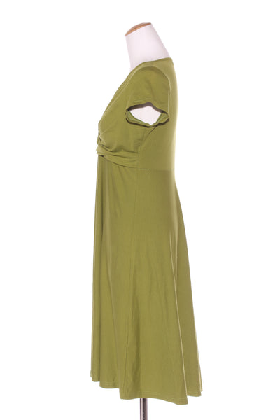 DE NADA (NZ) "Dreamstate" Twist front moss green dress! 12
