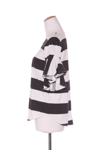 FEDERATION - Stripe ruffle sleeve tee! 12