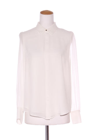 PORTMANS - Cream blouson sleeve shirt! 10