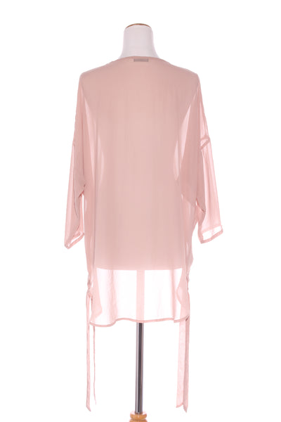 HARRÏE & SAM 'V' neck chiffon top - drawstring front! 12-14