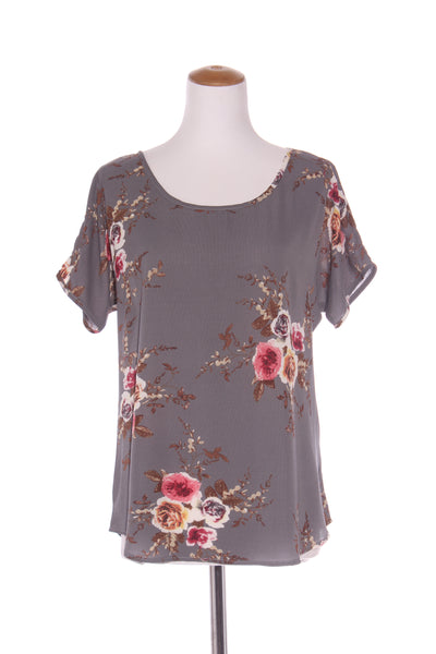 WHITE CHALK (NZ) Grey floral top! 12