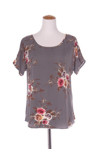 WHITE CHALK (NZ) Grey floral top! 12