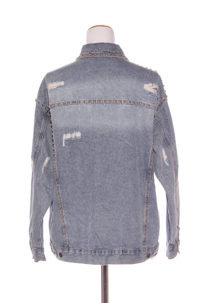 SHINE ON - Studded denim oversized jacket! 10-12