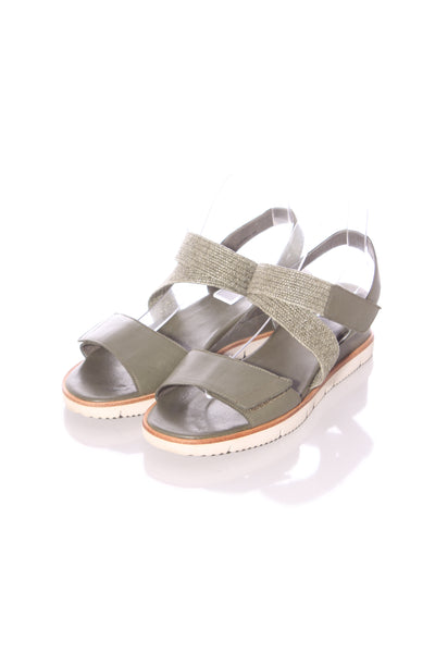 BRESLEY "Surrey" khaki leather sandals! 40
