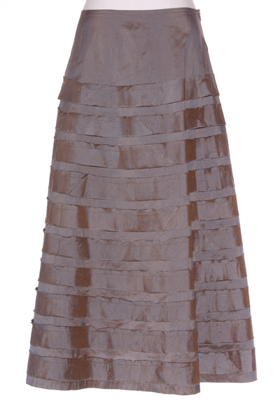 CAROLINE CHURCH (NZ) Handloomed silk midi skirt - Chameleon! 12