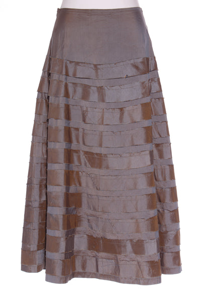 CAROLINE CHURCH (NZ) Handloomed silk midi skirt - Chameleon! 12