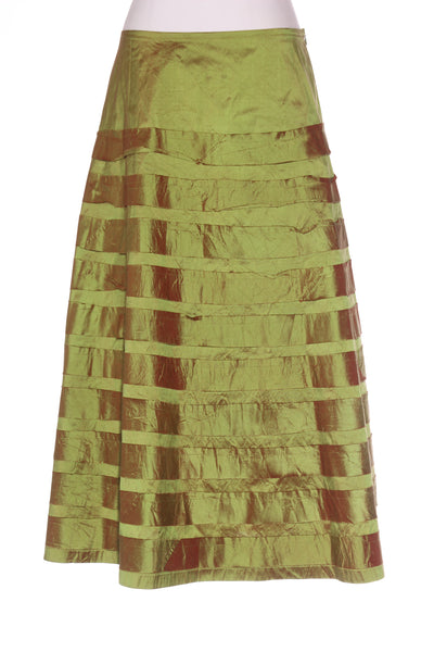 CAROLINE CHURCH (NZ) Handloomed silk midi skirt - Chameleon! 14