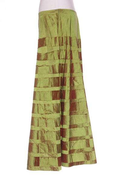CAROLINE CHURCH (NZ) Handloomed silk midi skirt - Chameleon! 14