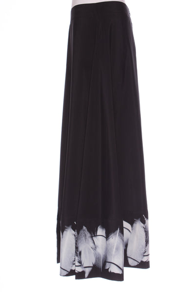 PAULA RYAN (NZ) "Feather print A line" panel skirt! 12