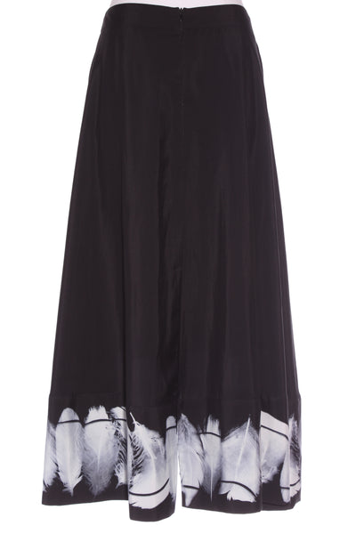 PAULA RYAN (NZ) "Feather print A line" panel skirt! 12