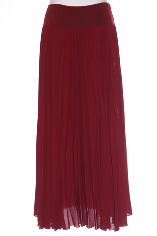 CAROLINE SILLS (NZ) Maroon pleated maxi skirt! 12