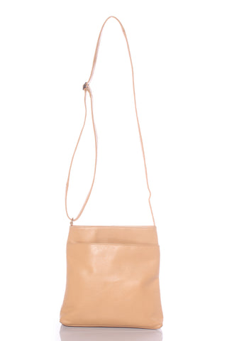 PAULA RYAN - Leather crossbody bag - Camel!