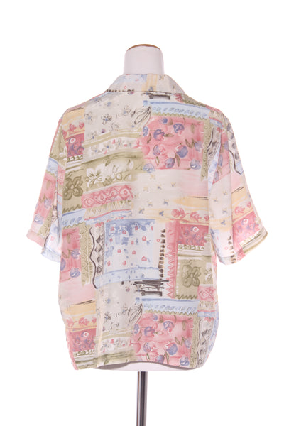 VINTAGE? Floral patchwork print shirt! 16