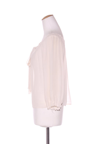 DIANE BURKHARDT (NZ) Silk chiffon pleat detail blouse! 10-12