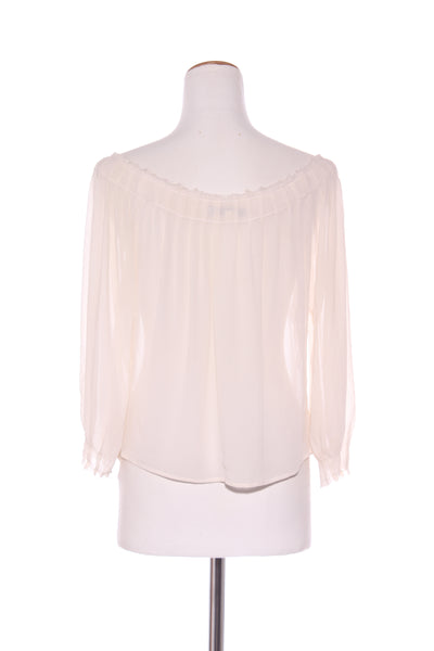 DIANE BURKHARDT (NZ) Silk chiffon pleat detail blouse! 10-12