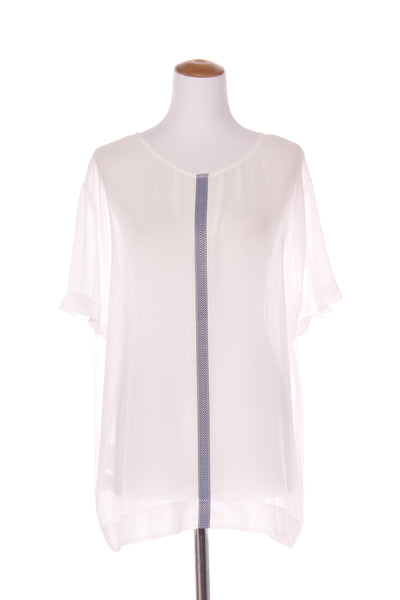 MI MOSO - Chevron strip chiffon top! 16