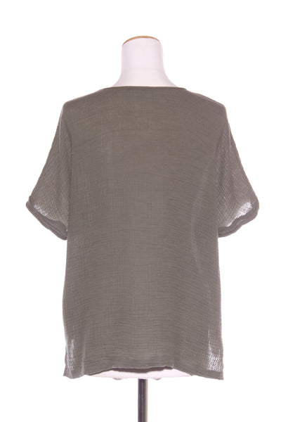 DECJUBA - Khaki waffle cotton tee! 12