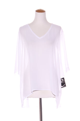 CASHEWS (NZ)(BN) Split crop chiffon top! 22