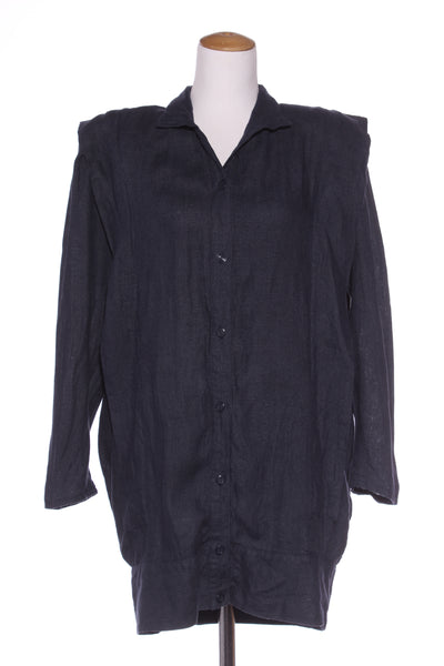 BIZARRE (NZ) Navy vintage linen jacket! 14