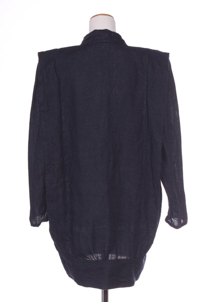 BIZARRE (NZ) Navy vintage linen jacket! 14