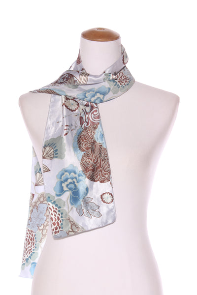 GREGORY LADNER (AU) Floral satin tie scarf!