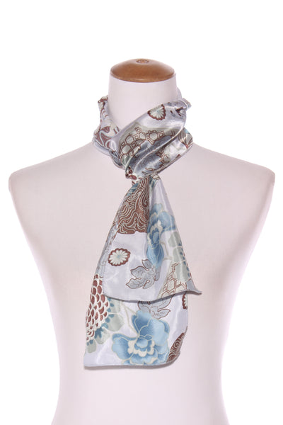 GREGORY LADNER (AU) Floral satin tie scarf!