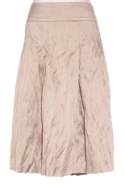 REPERTOIRE (NZ) Vintage metal pleat skirt - Gold! 14