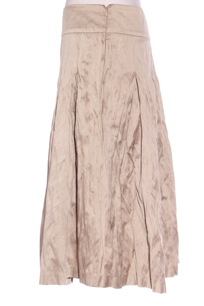 REPERTOIRE (NZ) Vintage metal pleat skirt - Gold! 14