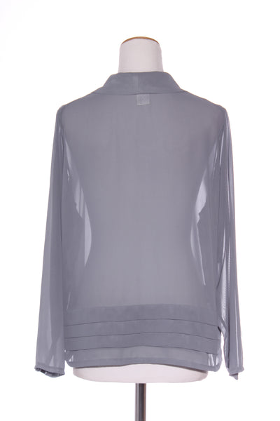 STUDIO WORKS (NZ) Grey chiffon blouse! 14