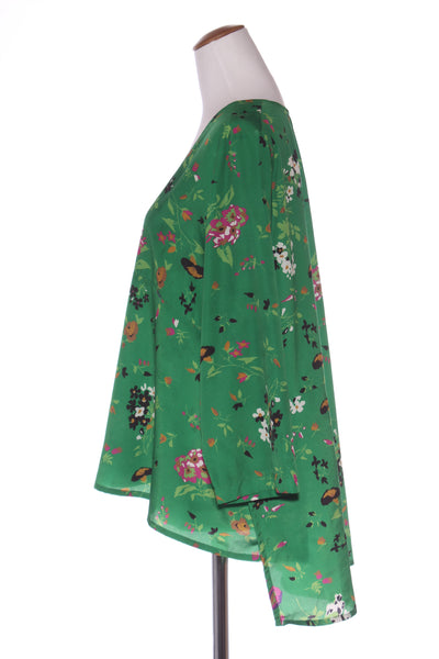 DAVID POND (NZ) Green floral blouse! 14