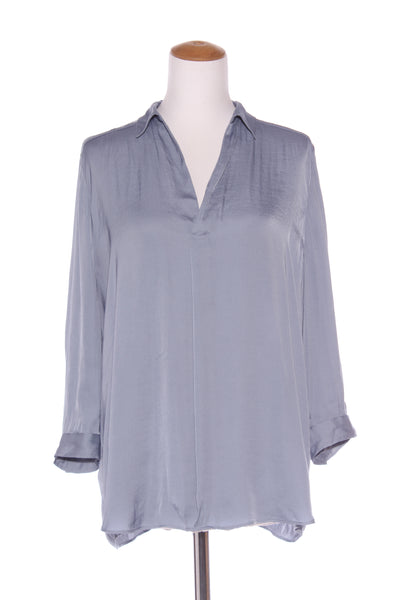 MAX - Crushed satin blouse - Steel blue! 12