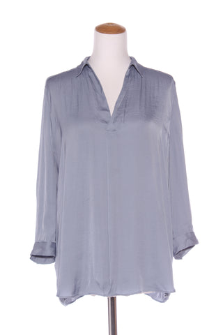 MAX - Crushed satin blouse - Steel blue! 12