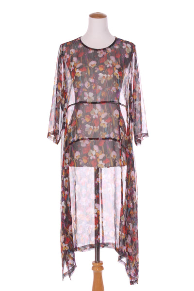 MEMO - Watercolour floral textured chiffon dress! 16