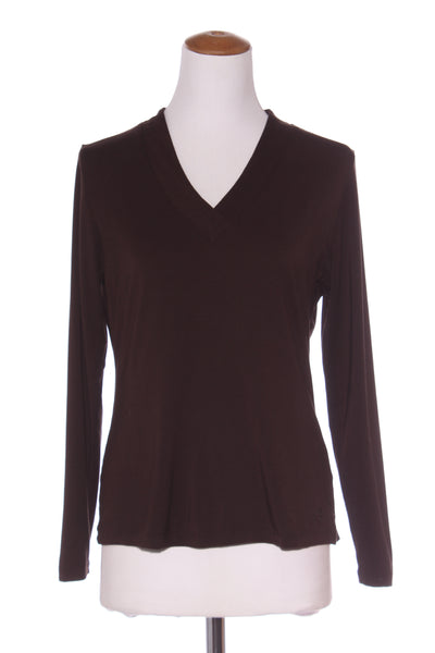 WILD SOUTH - V neck viscose L/S top - Brown! 14