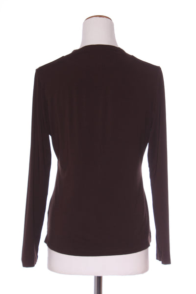 WILD SOUTH - V neck viscose L/S top - Brown! 14