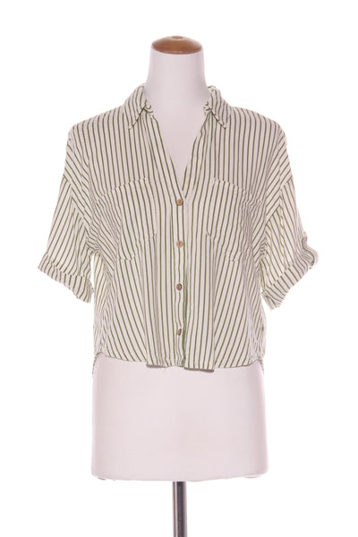ZARA - Linen blend crop stripe shirt! 12