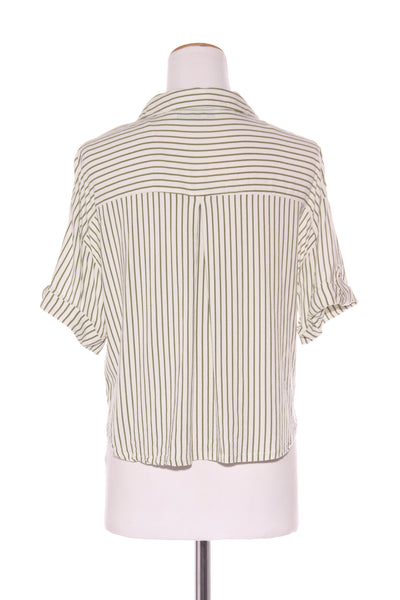 ZARA - Linen blend crop stripe shirt! 12