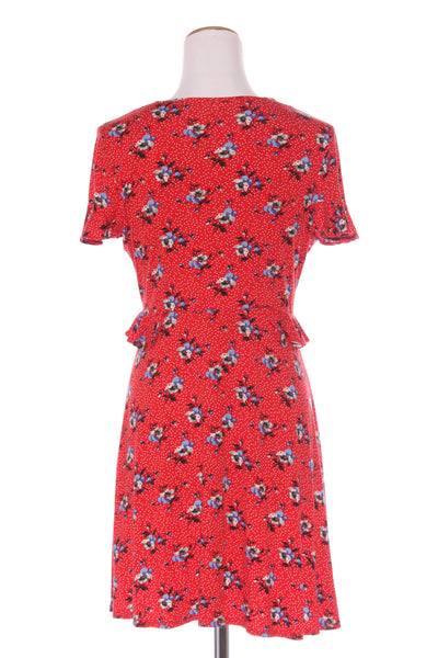 TOPSHOP "Red spot floral tes" dress! 12-14