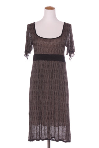 SABATINI WHITE (NZ) Linen blend bronze knit dress! 14