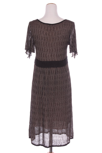SABATINI WHITE (NZ) Linen blend bronze knit dress! 14