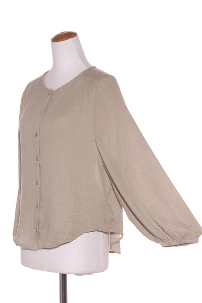 DECJUBA - Waffle cotton billow sleeve blouse! 10