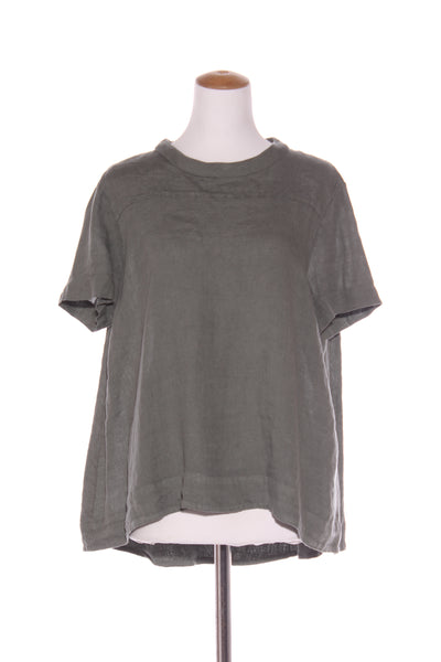 MONTAIGNE (ITA) Tie neck linen top - Clay green! 12-16