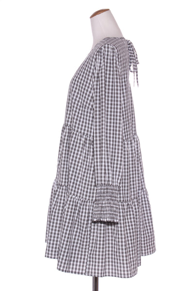 SEEKING LOLA - Textured tiered gingham dress! 16