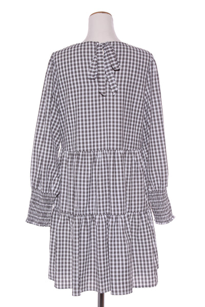 SEEKING LOLA - Textured tiered gingham dress! 16