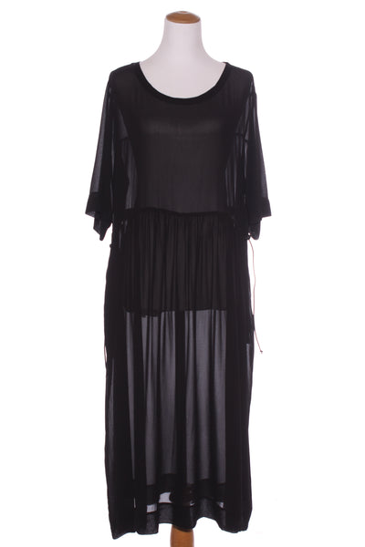 DEEANNE HOBBS - Drawstring waist viscose chiffon midi dress! 16