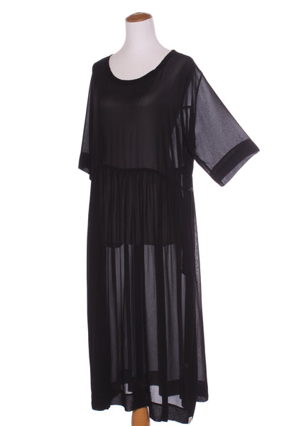 DEEANNE HOBBS - Drawstring waist viscose chiffon midi dress! 16