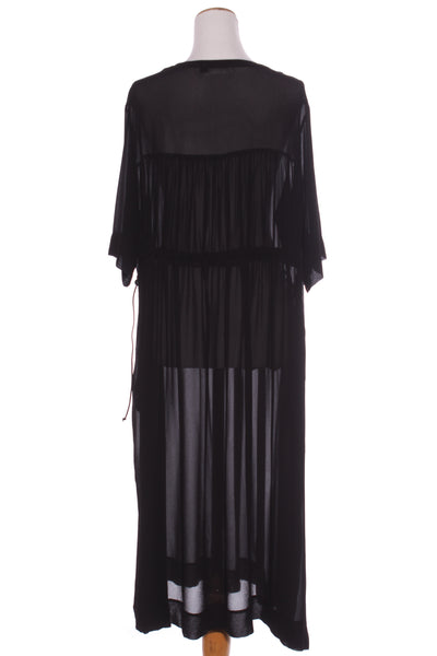DEEANNE HOBBS - Drawstring waist viscose chiffon midi dress! 16